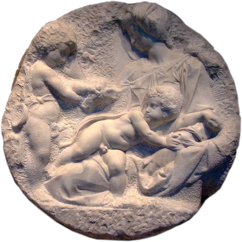 Taddei Tondo in Detail Michelangelo